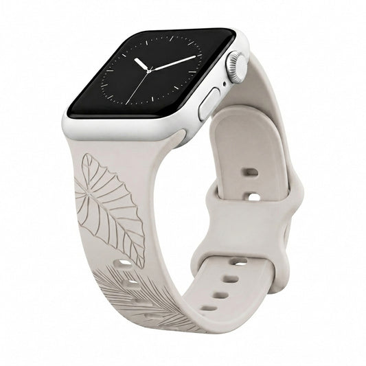 Champagne Tropical Medley Silicone Watchband Compatible with Apple Watch - SMALL WATCH - 38/40/41mm (42mm Series 10 & 11)