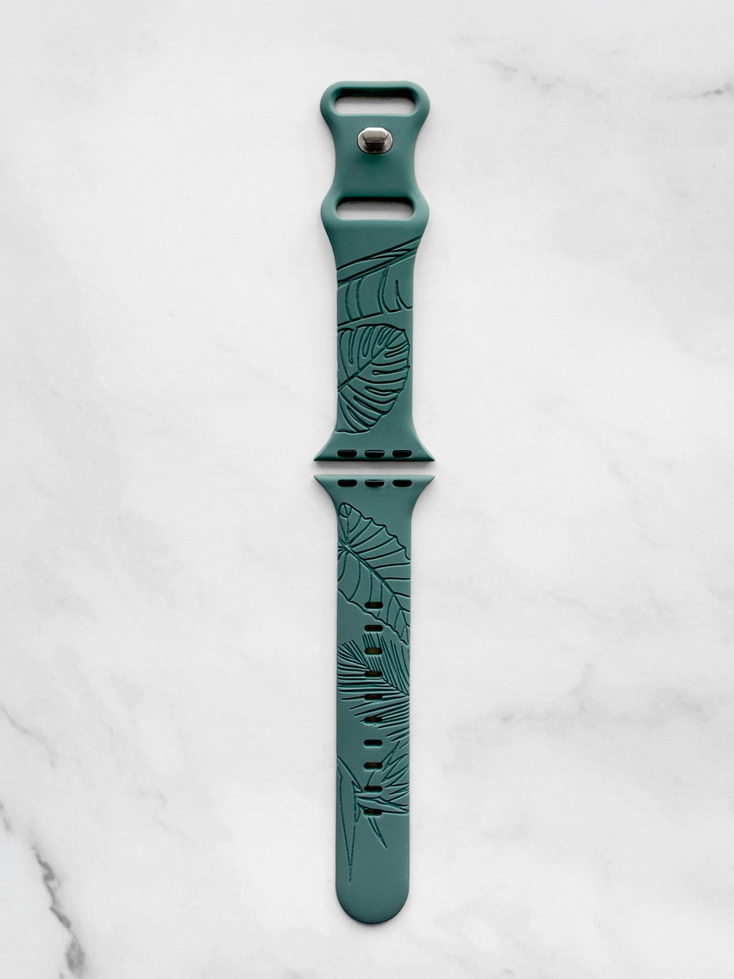 Dusty Jungle Tropical Medley Silicone Watchband Compatible with Apple Watch - SMALL WATCH - 38/40/41mm (42mm Series 10 & 11)